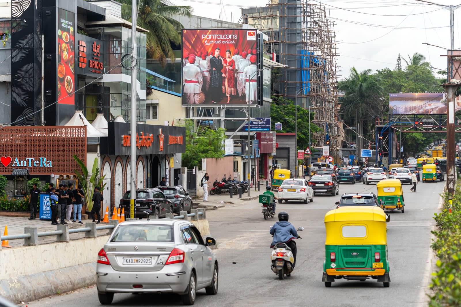 Indiranagar digital LED display in the morning